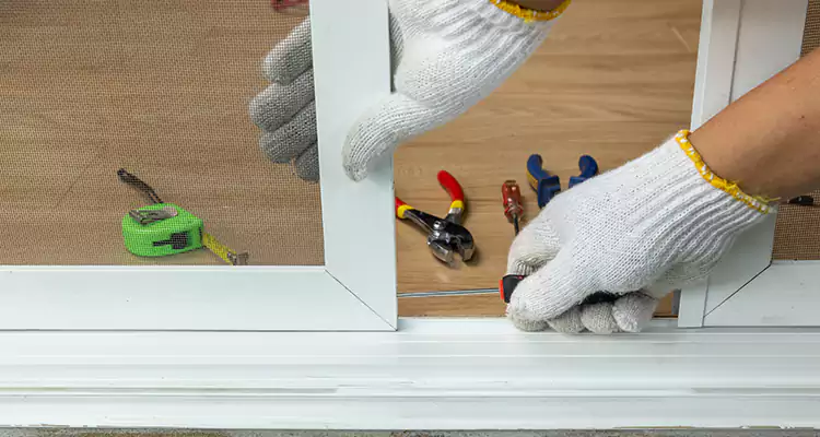 Sliding Glass Door Off Rails Repair in Northdale, FL